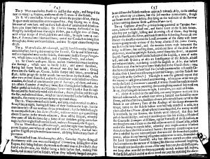 Example of page from the English Civil War Newsbooks